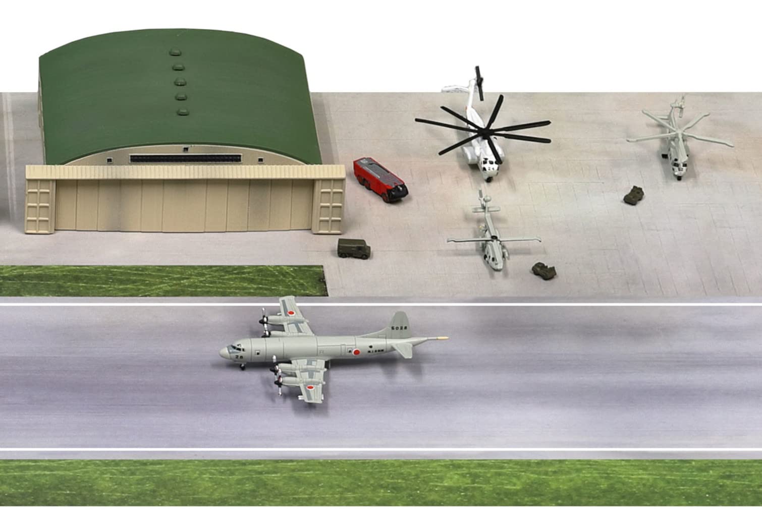 1/700自衛隊基地ジオラマ航空機付 SPS16 1/700 航空自衛隊基地2(F-35A、F-35B、X-2、C-2、F-2、F-1